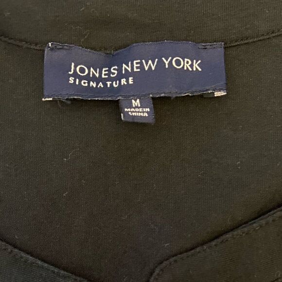 JONES NEW YORK Black Eyelet Lace Sleeveless Tank M - Picture 2 of 6